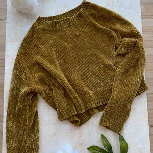 Urban Outfitters Mustard Yellow Chenille Sweater (fits range of sizes S-L)